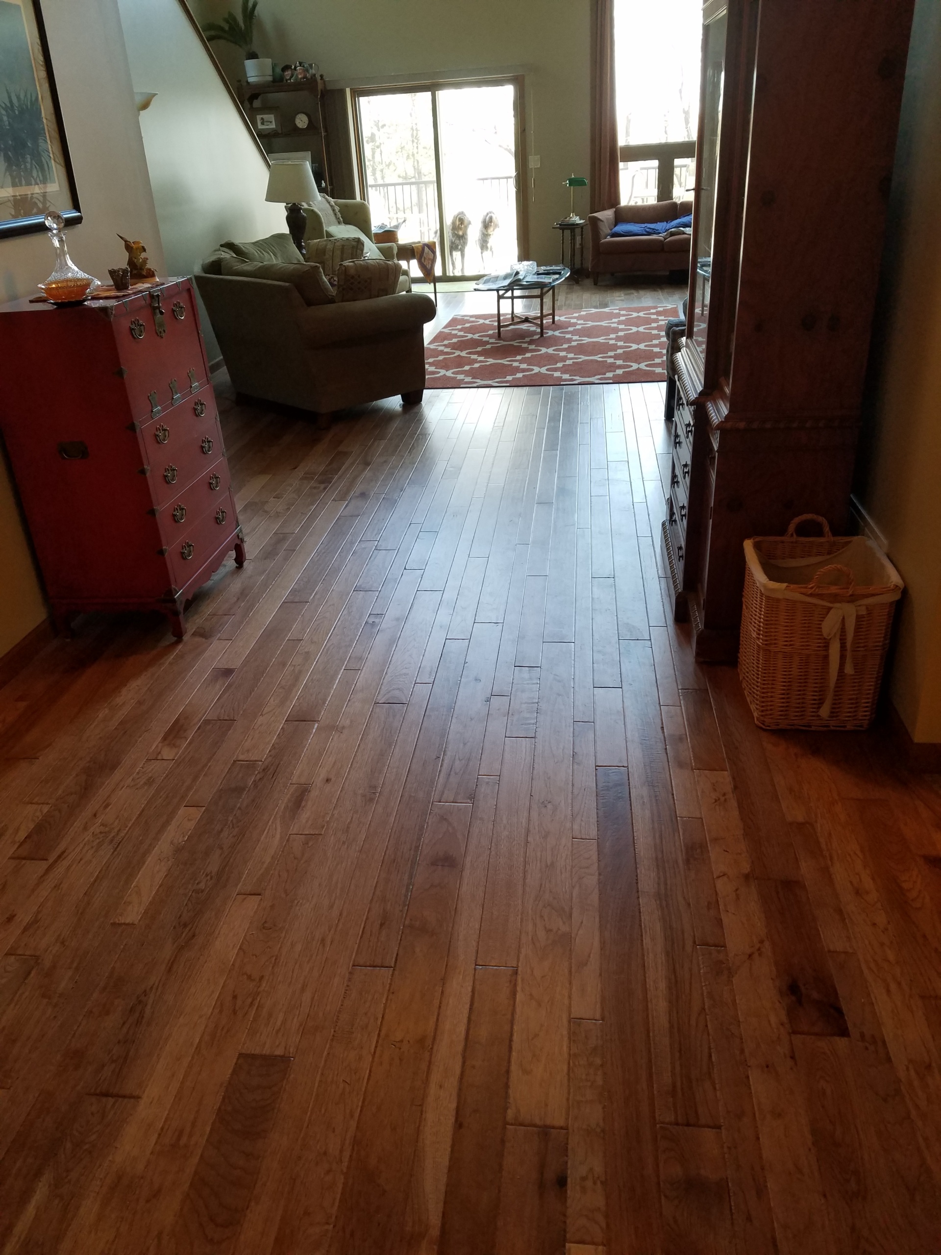 hardwood flooring going into the living room