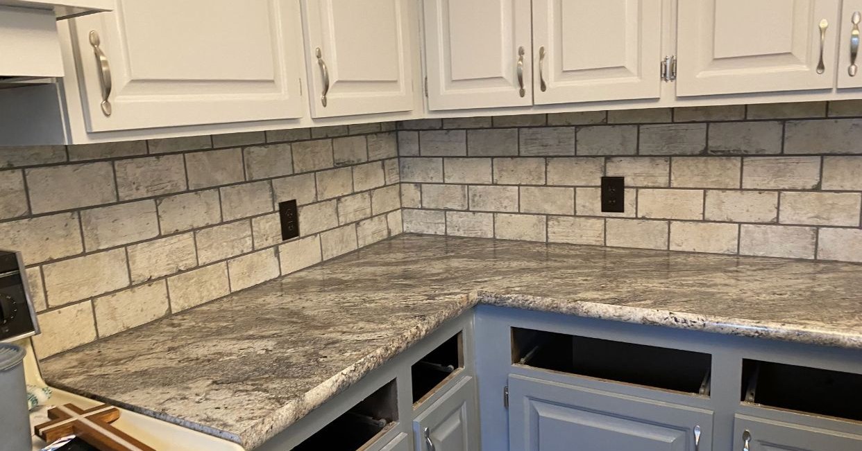 kitchen remodel with new countertops backsplash and cabinets